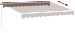 Ręcznie zwijana markiza z LED, brązowa, 300x250 cm 6