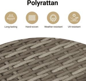 9-cz. zestaw wypoczynkowy do ogrodu, z poduszkami, szary 4