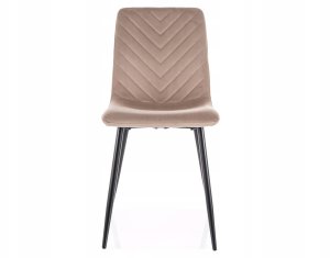 Tapicerowane krzesło DAREN VELVET ciemno beżowe 3