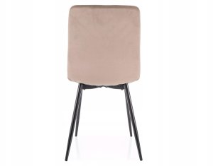 Tapicerowane krzesło DAREN VELVET ciemno beżowe 4