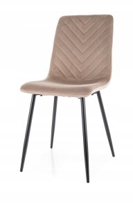Tapicerowane krzesło DAREN VELVET ciemno beżowe 6