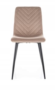 Tapicerowane krzesło DAREN VELVET ciemno beżowe 7