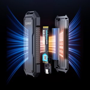 Wzmocniona kieszeń dyskowa taktyczna OXS2C3-G2 M.2 NVMe / SATA SSD USB-C - szara ORICO 5