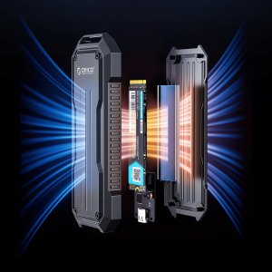 Wzmocniona kieszeń dyskowa taktyczna OXS2C3-G2 M.2 NVMe / SATA SSD USB-C - szara ORICO 6