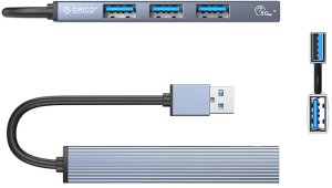 Hub AH-A13 stacja dokująca rozdzielacz USB-A - szary ORICO 2