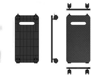 Podstawka CPB1 półka na komputer z kółkami - czarna ORICO 3