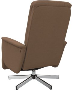 Rozkładany fotel z podnóżkiem, brązowy, tkanina 5