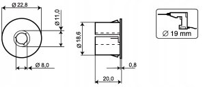ZESTAW KOŁNIERZY MONTAŻOWYCH MC300-S31W ALARMTECH 2