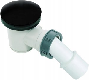 Wirquin syfon brodzikowy Tourbillon fi 50 mm czyszczony od góry z dwoma pełnymi grzybkami, chrom i czarny mat 30724776 3