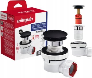 Wirquin syfon umywalkowy Nano quick-clack, czarny mat 30723978 2