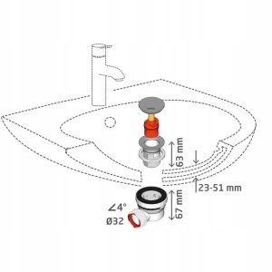 Wirquin syfon umywalkowy Nano quick-clack, czarny mat 30723978 7