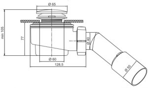Instadrain syfon brodzikowy fi 50 mm klik-klak 1724 2