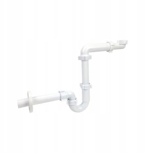 Instadrain syfon do umywalki rurowy, oszczędzający miejsce, bez spustu, odpływ fi 32 mm 2130 4