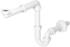 Instadrain syfon do umywalki rurowy, oszczędzający miejsce, bez spustu, odpływ fi 32 mm 2130 6