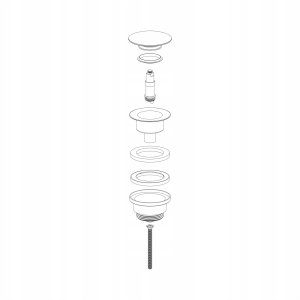 Instadrain korek klik-klak do umywalki z przelewem i bez przelewu, biały 2473 4