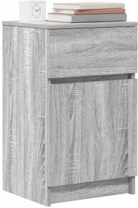 vidaXL Szafka nocna Szara Sonoma 39x35x65 cm Drewno klejone 4