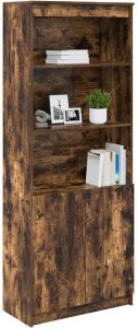 vidaXL Wysoka szafka, przydymiony dąb, 70x35x180 cm 4