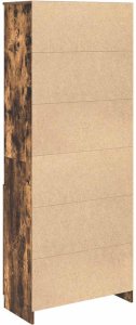 vidaXL Wysoka szafka, przydymiony dąb, 70x35x180 cm 8