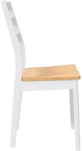 vidaXL Krzesła do jadalni 2 szt. Białe lite drewno gumowe 6