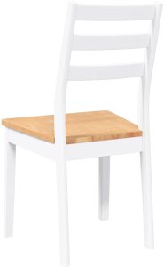vidaXL Krzesła do jadalni 2 szt. Białe lite drewno gumowe 7
