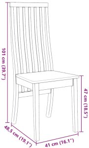 vidaXL Krzesła do jadalni 2 szt. Białe lite drewno gumowe 9
