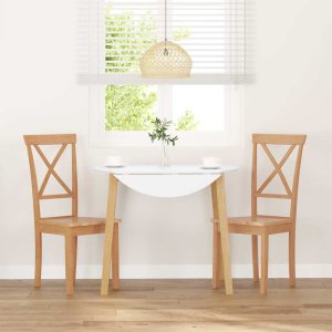 vidaXL Krzesła do jadalni 2 szt. lite drewno guma 3