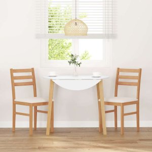 vidaXL Krzesła do jadalni z poduszkami 2 szt. lite drewno guma 3