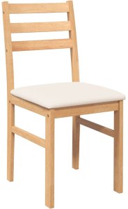 vidaXL Krzesła do jadalni z poduszkami 2 szt. lite drewno guma 4