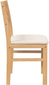 vidaXL Krzesła do jadalni z poduszkami 2 szt. lite drewno guma 6