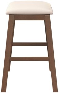 vidaXL Krzesła barowe z poduszkami 2 szt. Brązowe lite drewno gumowe 6