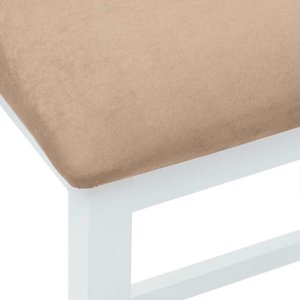 vidaXL Krzesła barowe z poduszkami 2 szt. Białe lite drewno gumowe 8