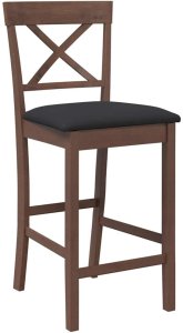 vidaXL Hokery barowe z poduszkami 2 szt. Brązowe lite drewno gumowe 4