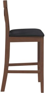 vidaXL Hokery barowe z poduszkami 2 szt. Brązowe lite drewno gumowe 6