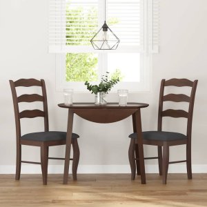 vidaXL Krzesła do jadalni z poduszkami 2 szt. lite drewno gumowe 3