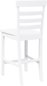 vidaXL Hokery barowe 2 szt. Białe lite drewno gumowe 7