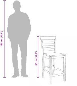 vidaXL Hokery barowe 2 szt. Białe lite drewno gumowe 10