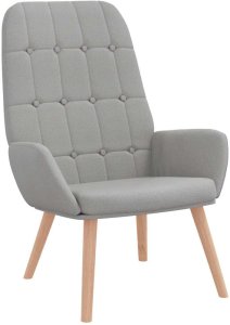 vidaXL Fotel relaksacyjny Cloud Grey Fabric 2