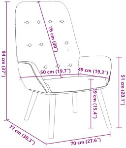 vidaXL Fotel relaksacyjny Cloud Grey Fabric 8
