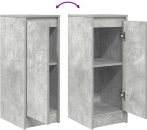 vidaXL Komoda Betonowa Szara 29,5x34x76 cm Drewno klejone 9