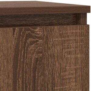 vidaXL Komoda z szufladą Brązowy dąb 71x35x65 cm Drewno klejone 10