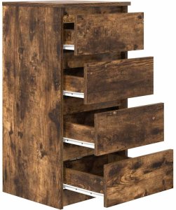 vidaXL Komoda Dąb wędzony 37,5x35x76 cm Drewno klejone 5