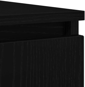 vidaXL Komoda z szufladami Czarny dąb 100,5x35x98,5 cm Drewno klejone 10