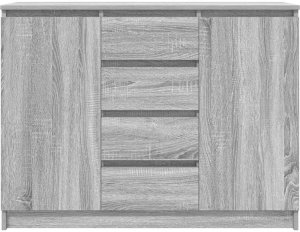 vidaXL Komoda z szufladami Szara Sonoma 100,5x35x76 cm Drewno klejone 6