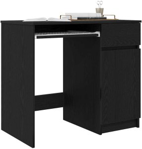 Biurko vidaXL Czarne 86 cm x 49 cm 3