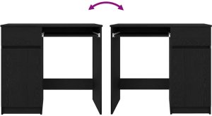Biurko vidaXL Czarne 86 cm x 49 cm 8