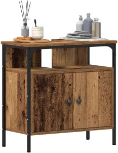 vidaXL Szafka pod umywalkę, stare drewno, 60x30x60 cm 4