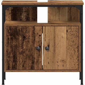 vidaXL Szafka pod umywalkę, stare drewno, 60x30x60 cm 6