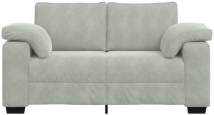 vidaXL Sofa dwuosobowa Jasnoszara 120 cm Aksamit 4