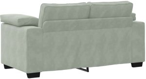 vidaXL Sofa dwuosobowa Jasnoszara 120 cm Aksamit 6