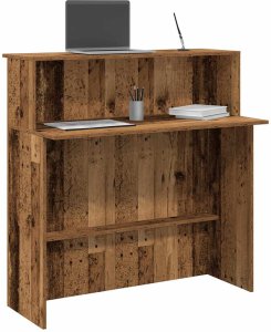 Biurko vidaXL Biurko recepcyjne Stare drewno 100x50x103,5 cm Drewno klejone 1